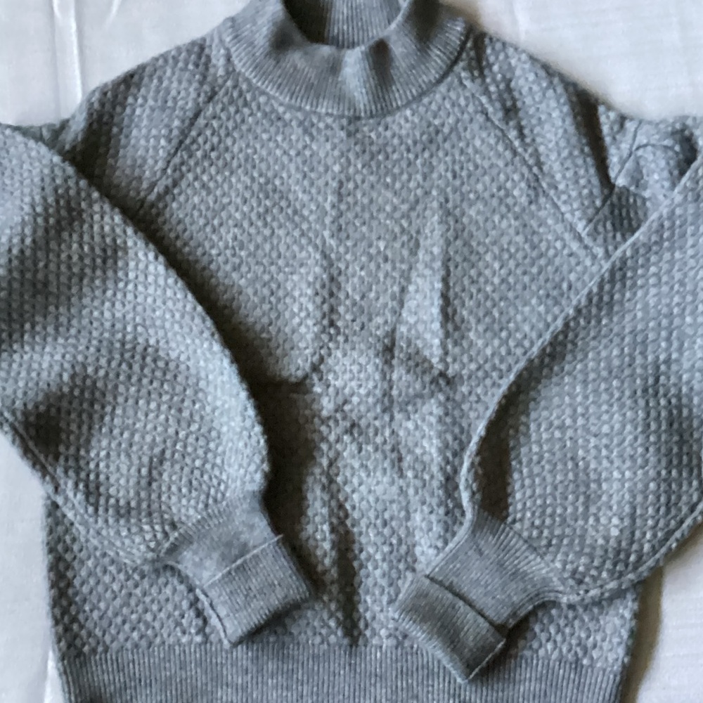 SFERRA Charcoal Ribbed Knit Sweater